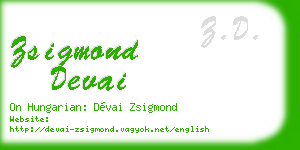 zsigmond devai business card