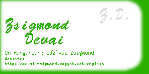 zsigmond devai business card